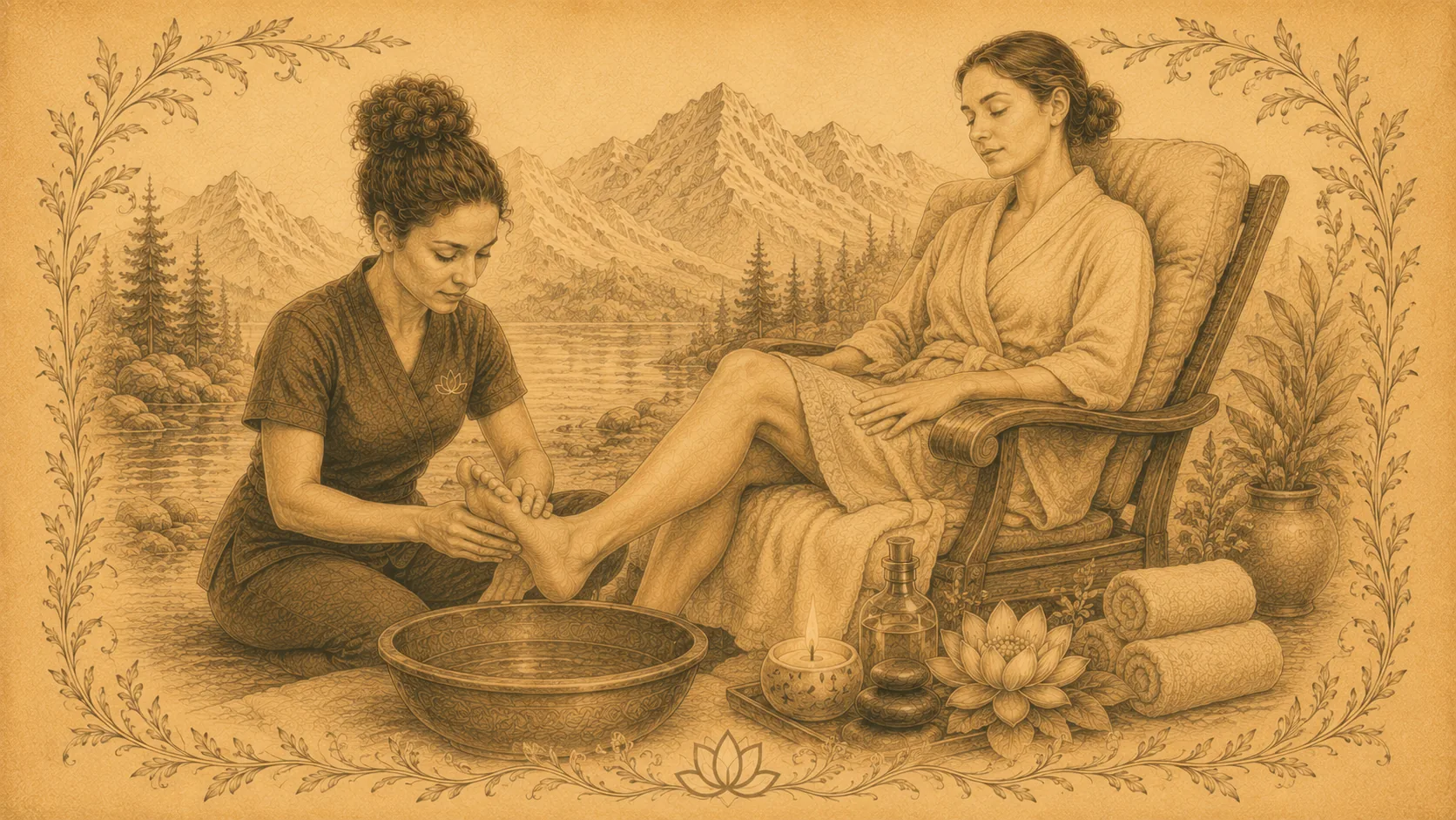 Foot massage idea after walking near Elk Island National Park
