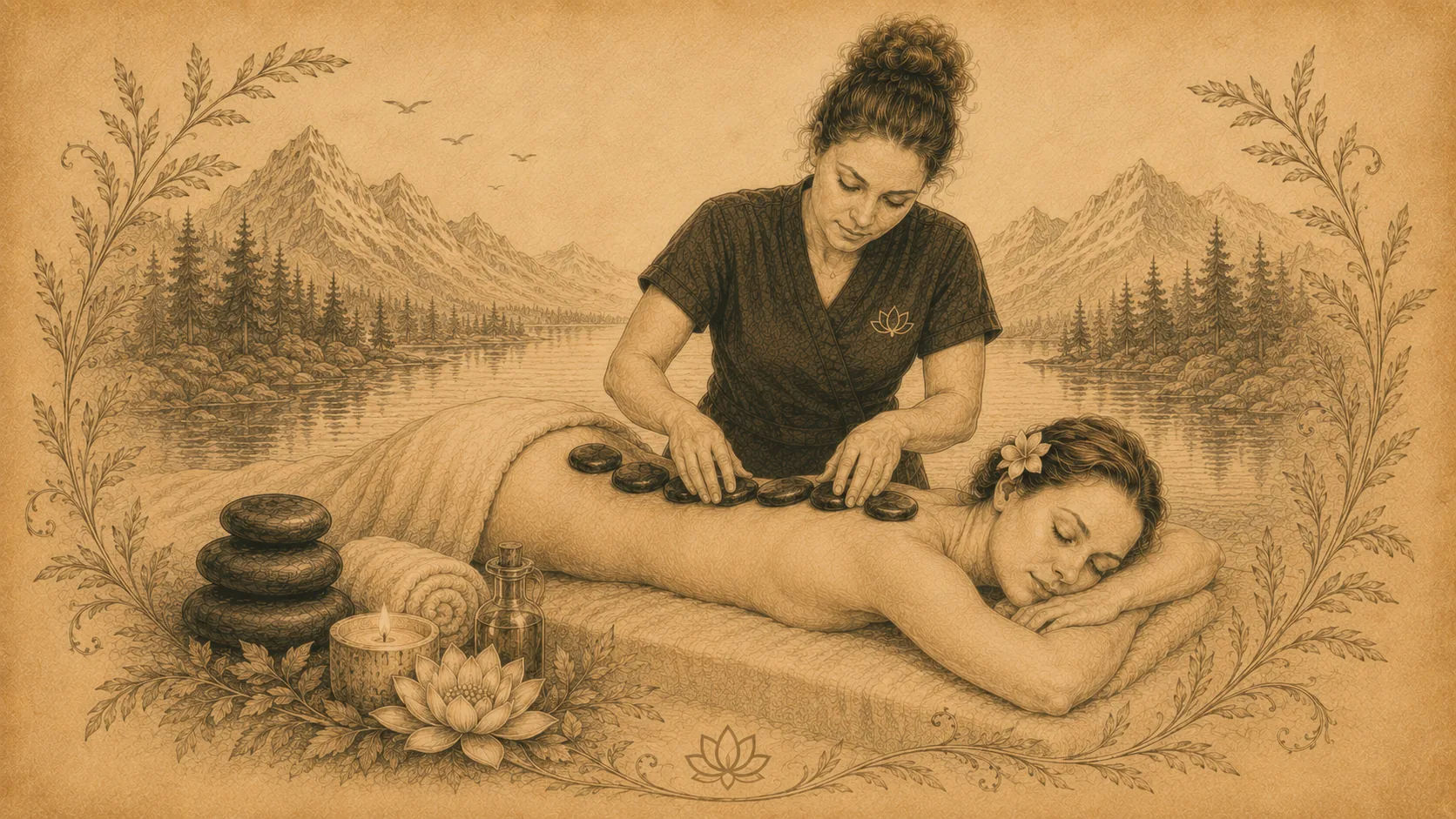Warm massage room for Alberta winter self-care