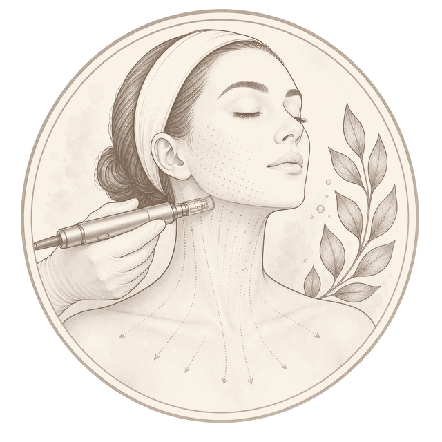 Microneedling Face + Neck illustration
