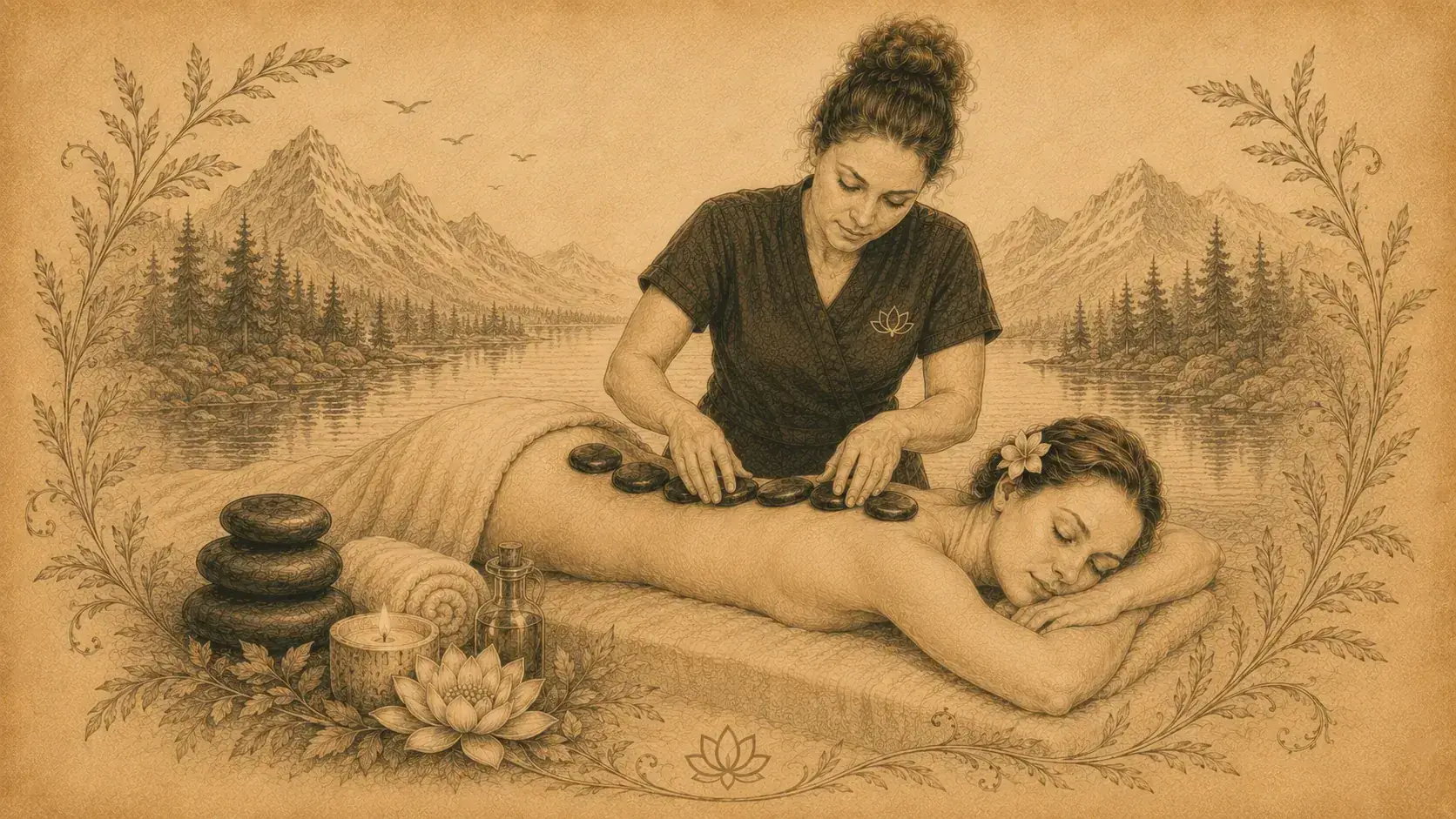 Warm massage room for Alberta winter self-care
