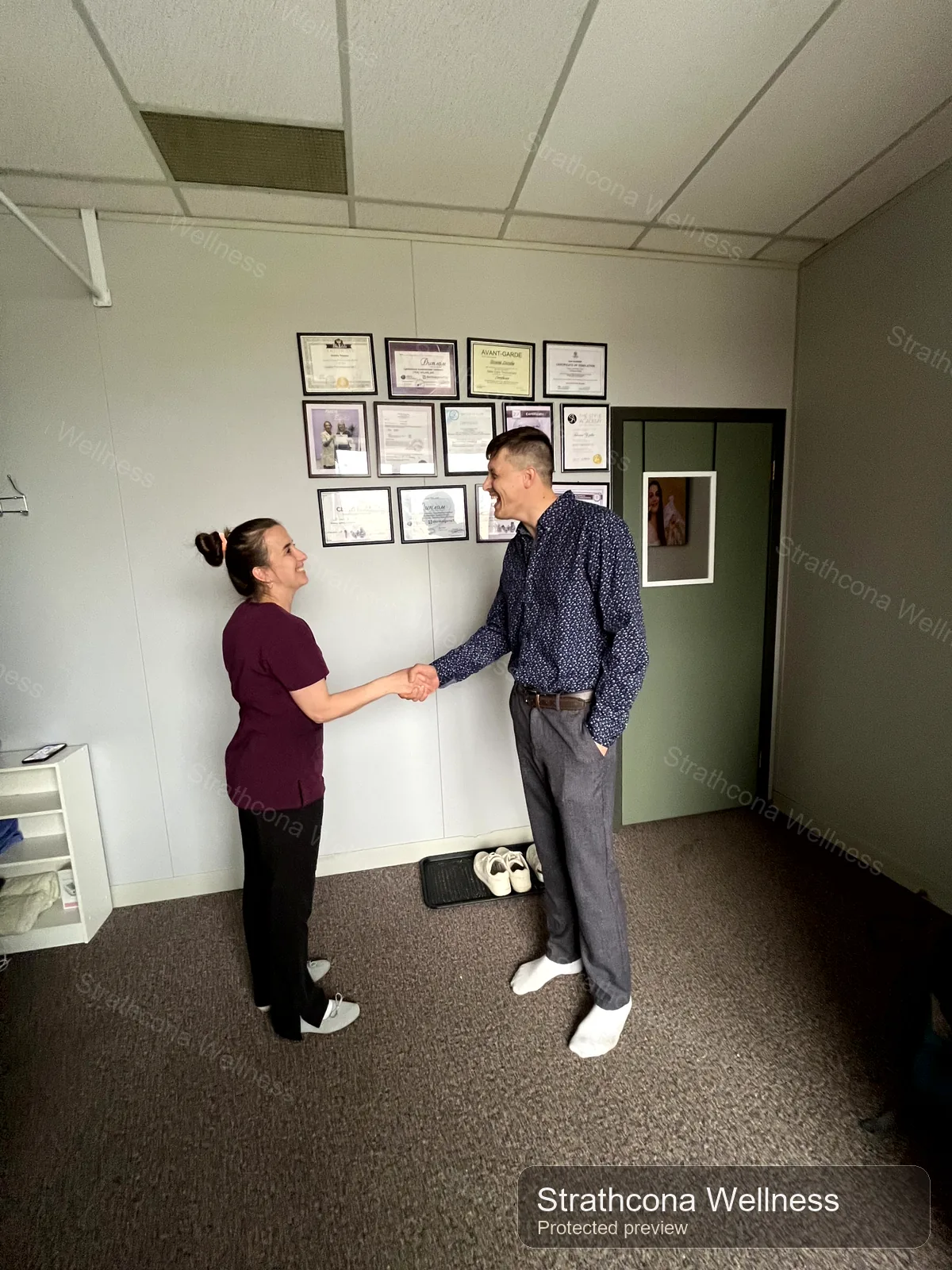 Client welcome and consultation atmosphere