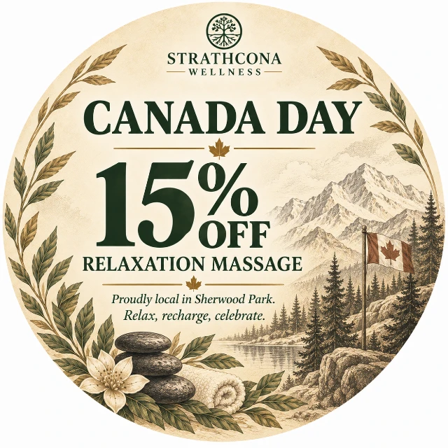 Canada Day relaxation massage offer at Strathcona Wellness